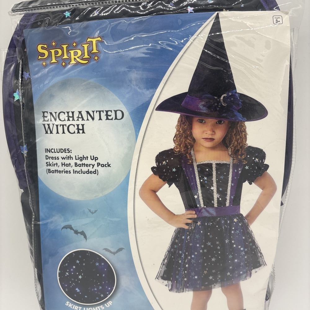 Spirit Halloween Enchanted Witch Costume With Dress‎ And Hat Size 5–6Girls Read